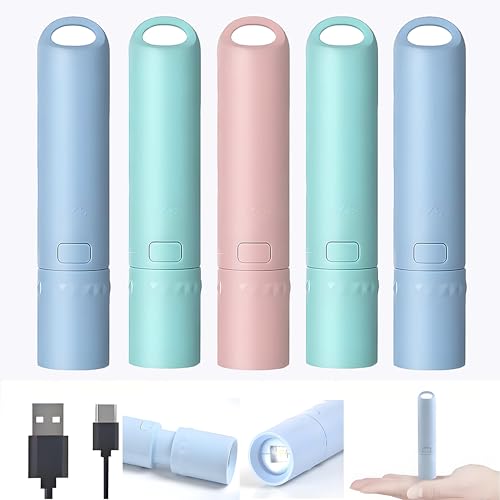 5-Pack Mini USB-C Rechargeable Flashlights