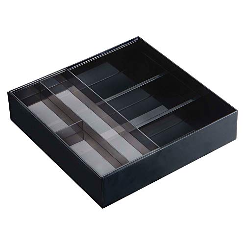 Yamazaki TOWER EXTENDABLE DESK ORGANIZER WITH SLIDE BK, Black, Ausziehbar