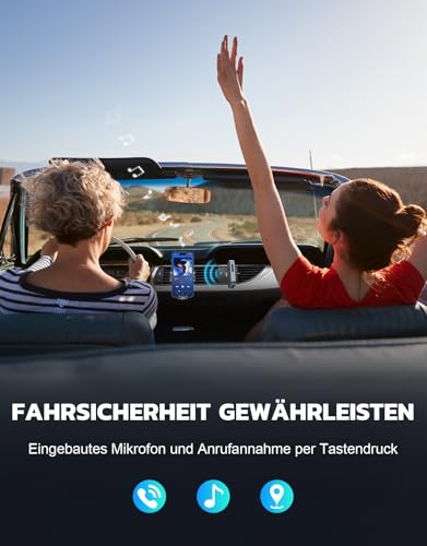 Glangeh Bluetooth 5.3 Adapter Auto, Upgraded Lärmminderung 3,5mm Aux Bluetooth Adapter, 16H Standby Empfänger Receiver Klinke für Auto Audio System, Kopfhörer, Speaker, Stereo-Endstufen (Grau)