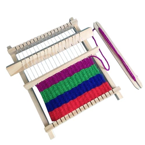 Pssopp Material de Madera para Tejer Juguetes Educativos, Tejedores, Telares para Niños