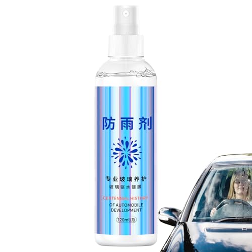 Spray Pulitore per Vetri Auto - Trattamento Anti-Appannamento e Anti-Pioggia | 120ml Detergente Parabrezza per Autovettura Camion | Previene l'Appannamento, Respinge l'Acqua per Migliore Visibi