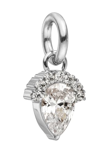 Purelei® Eternal Flame Charm – Tropfenförmiger Zirkonia-Anhänger halb umrandet mit funkelnden Steinen – Edelstahl vergoldet – 7x10 mm – Gold/Silber/Roségold (Silver) Purelei® Eternal Flame Charm – Tropfenförmiger Zirkonia-Anhänger halb umrandet mit funkelnden Steinen – Edelstahl vergoldet – 7x10 mm – Gold/Silber/Roségold (Silver)