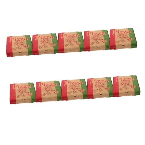 MOLUCKFU 10pcs Box Pizza Box Takeout Paper Pizza Boxes Leak Resistant Design for Restaurants Cafes and Parties Convenient Packaging