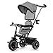 Kinderkraft Triciclo Evolutivo FREEWAY, Carrito, Asiento es Giratorio 360, Gris