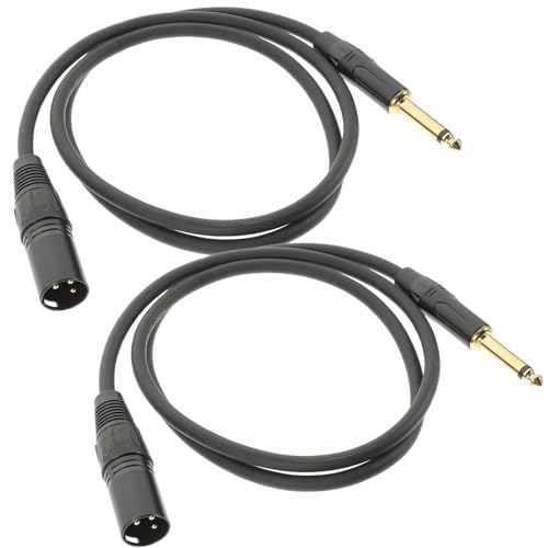Milisten 2Piezas Cable Adaptador Xlr Estéreo Macho Xlr de Duradera Compatible con Micrófonos y Equipos de Audio
