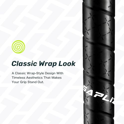 SAPLIZE Midsize Golf Grips 13 Pack – Wrap-Style Tacky Rubber Grips for Enhanced Control, Anti-Slip & Vibration Reduction – All-Weather Durable – Includes Full Regripping Tool Kit - Thumbnail 2