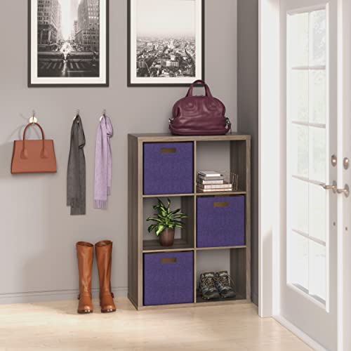 Image of ClosetMaid Decorative Open Back 6-Cube Storage Organizer, Graphite Gray