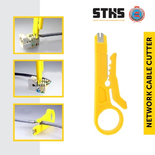 Image of RJ-45 Crimping Tool | 3-in-1 Network Cable Crimper, Cutter & Stripper | Ethernet LAN Connector Crimping Tool for RJ45, RJ11, RJ12 | Heavy Duty & Durable (Pack of 1)