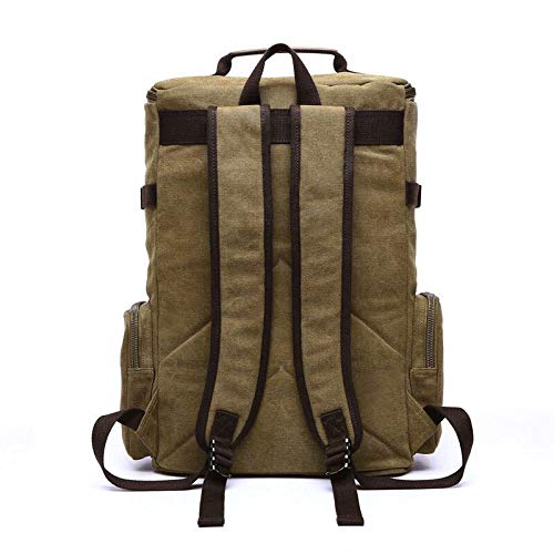 Image of Fur Jaden Black Canvas Backpack (Beige)