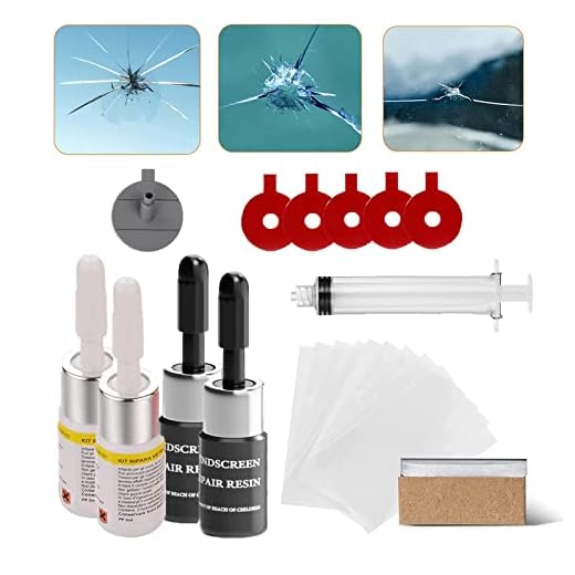 Albrta Windshield Repair Kit, Upgraded Windshield Crack Repair Kit, 4 Pack Glass Repair Kit, Windshield Chip Repair Kit Glass Repair Fluid Quick Fix for Chips, Cracks, Star-Shaped Crack