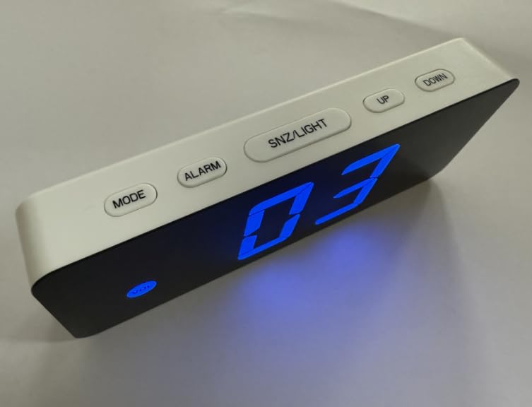 Image of HODIK Alarm Clock for Kids Bedrooms, Small Digital Clock, 4 Dimmable Backlight, 3 Adjustable Volumes with Snooze (Blue)