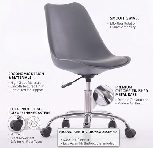 Image of Modern Arihant Bar Stool with 360 Swivel | Height Adjustable Bar Chair | Counter Stool & High Chairs | Comfortable for Home, Office, Restaurant Bar, Cafe & Cash Counter - (Grey)
