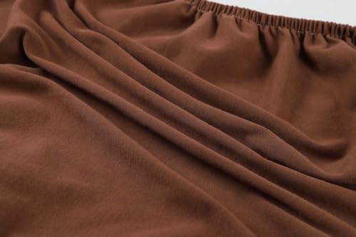 Image of Onacosht 100% Organic Cotton Bassinet Sheets 35 inch x 20 inch Compatiable with AMKE 3 in 1 & Gofirst Baby Bassinet, 2 Pack Jersey Knit Fitted Sheet for Baby Boy and Girl, Pale Yellow and Brown