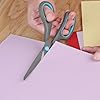 Asdirne Teflon Coating Scissors, Stainless Steel Blades, Soft Grip Handle, Suitable for Households,Offices and Schools, All Purpose, Blue/Grey, 21.5 cm #1