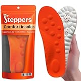 Original Steppers Insoles, 2026 4D Steppers Comfort Boosting Massage Insole, Memory Foam Thermal Insoles, Comfy Insole with Arch Support for Men and Women (Orange, Extra Small (EU 37-38))