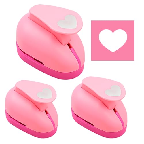 Perforadora de agujeros con motivo de corazón en pack de 3 piezas para regalar a amigos