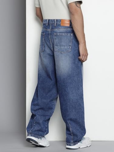 Image of The Indian Garage Co Men Skater Fit Solid Mid-Rise Jeans