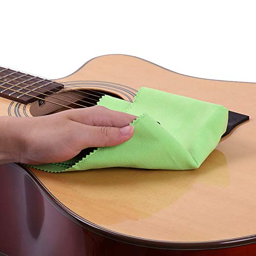 ACCOCO 4pcs Large Microfiber Cleaning Polishing Polish Cloth for Musical Instrument Guitar Violin Piano Clarinet Trumpet Sax （11x11inch） - Thumbnail 4