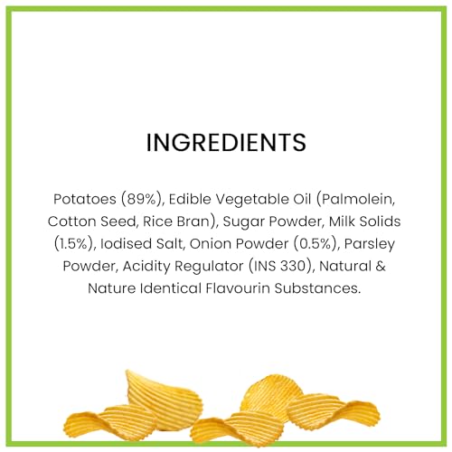 Image of Haldiram's Potato Chips, Sour Cream N Onion Flavour, 89g /95g(Weight may vary)| Crispy & Crunchy Snack | Tangy & Savory Flavour | perfectTea-Time & On-the-Go Munchies | Made in India