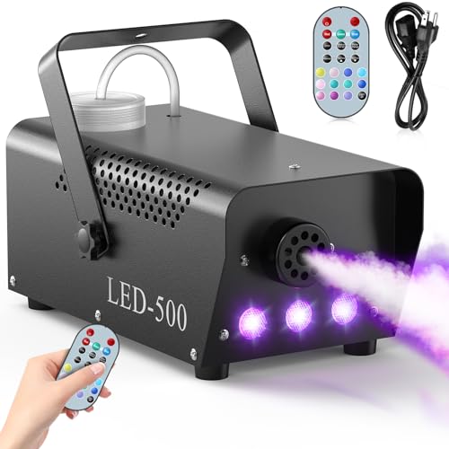 U`King フォグマシーン スモークマシン リモコン付き 500W 安定性とポータブル、パーティー、ディスコ Djの効果、クリスマス、結婚式のお祝いや舞台公演に最適の画像