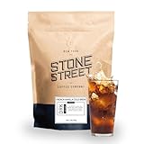 Stone Street Cold Brew Flavored Coffee, Natural French Vanilla Flavor, Low Acid, 100% Colombian, Gourmet Coffee, Coarse Ground, Dark Roast, 1 LB…