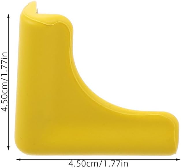Lurrose Silicone Corner Protectors for Kitchen Cabinets 8pcs Set, Anti-Collision Table Edge Bumpers, Safety Furniture Corner Guards, Yellow and Black