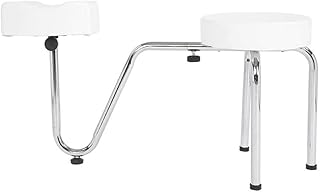 ZOYOL Pedicure Pie Ajustable PU Cuero Tatuaje Pierna Brazo Descanso Almohadilla Manicura Silla Reposapiés para SPA Tatuaje Belleza Salón Utilizar,Blanco