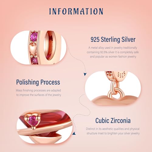 Image of Mothers Day Birthday Number Love Family Friendship Graduation Auntie Grandma Dad Mom Charms for Pandora Bracelets Necklaces, Gifts Women, for Anniversary Valentines Christmas