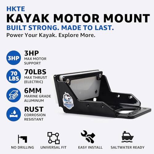 Support moteur pour kayak HKTE amovible avec fixations robustes