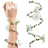 GORGECRAFT 2 Stück Hellgrünes Feen Armband Mit Blumenmotiv Mutter Natur Elfe Renaissance Armband Halloween Kostüm Cosplay Armband Für Hochzeit Geburtstag Party Damenaccessoires