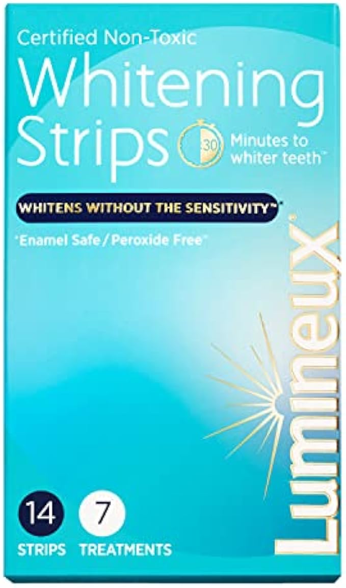 Lumineux Teeth Whitening Strips 7 Treatments - Enamel Safe for Whiter Teeth - Whitening Without the Harm - Dentist Formulated and Certified Non-Toxic - Sensitivity Free