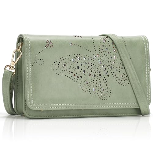 Small Crossbody Bag for Women,Cell Phone Purses Women Shoulder Handbags Wallet Purse with Credit Card Slots Wristlet