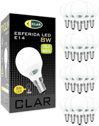 CLAR, E14 Led Light Bulb Cool White, Cool White Light Bulbs, Cool White Window Lights, E14 Bulb Cool White