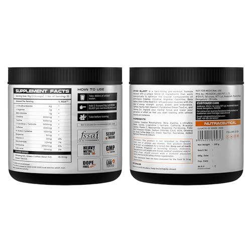 Image of AS-IT-IS ATOM Blast Advanced Pre-workout 100gms | Caffeine & L- Arginine Infused | Optimizes Energy | Increase Strength & Pumps | Guava Chilli flavour