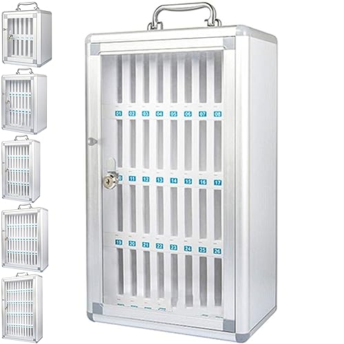 Armoire de rangement en métal pour téléphone argenté 36 trous - 2