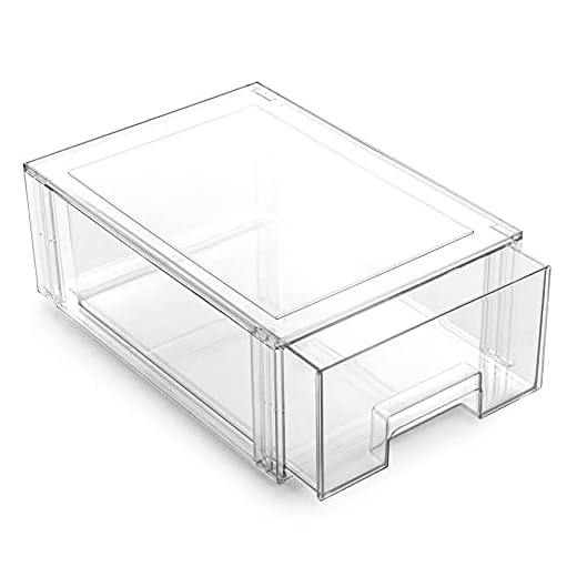 BINO | Stackable Storage Drawers, Large - Clear | THE CRATE COLLECTION | Storage Bins With Drawers | Bathroom Organizers | Under Sink Organizer | Vanity Cabinet Home Organization