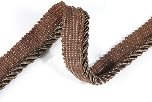 6mm Silky Barley Twist Cord Rope Braid 3 Ply & Matching 16mm Flanged Insertion Piping Furnishing Upholstery Crafts Trimming,36 Colors. High Strength, Neotrims. 1 Yard, Antique Cream (Cord)