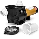 XtremepowerUS 2HP In-Ground Swimming Pool Pump Dual Speed High Flow 2' Inlet 230V High Flo 2-Speed w/ Slip-On Fitting Adapter, 5,820 GPH with Filter Basket