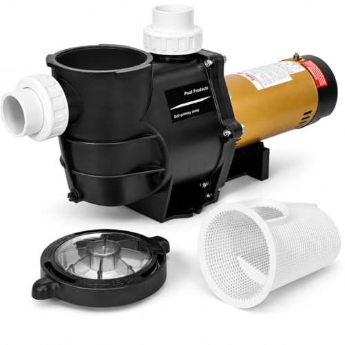 XtremepowerUS 2HP In-Ground Swimming Pool Pump Dual Speed High Flow 2' Inlet 230V High Flo 2-Speed w/ Slip-On Fitting Adapter, 5,820 GPH with Filter Basket