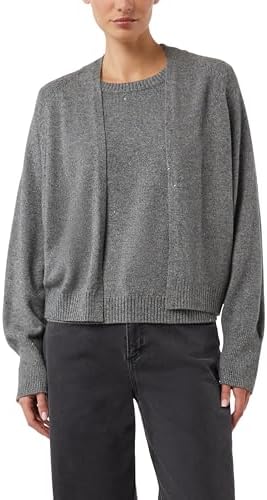 Comma Cardigan mit Glitzergarn und Fledermausärmeln