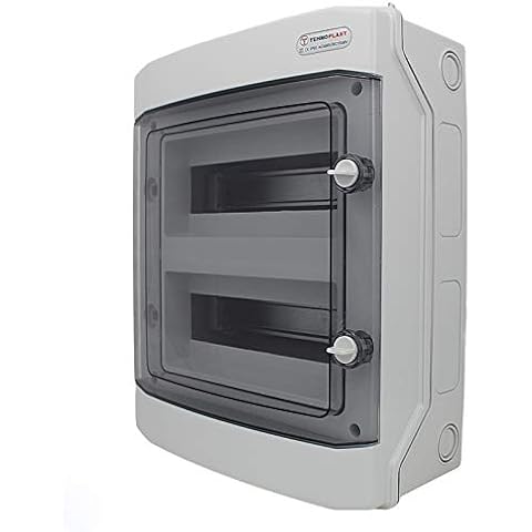 Sicherungskasten Aufputz IP65 Feuchtraum Gehäuse Verteiler Kleinverteiler 1-4 Reihen 4-48 Module Cover