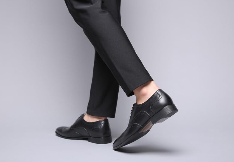 Men's Dress Shoes Mens Lightweight Casual Walking Derby Shoes Formal Business Classic Lace Up Oxford Shoes for Men(7)4