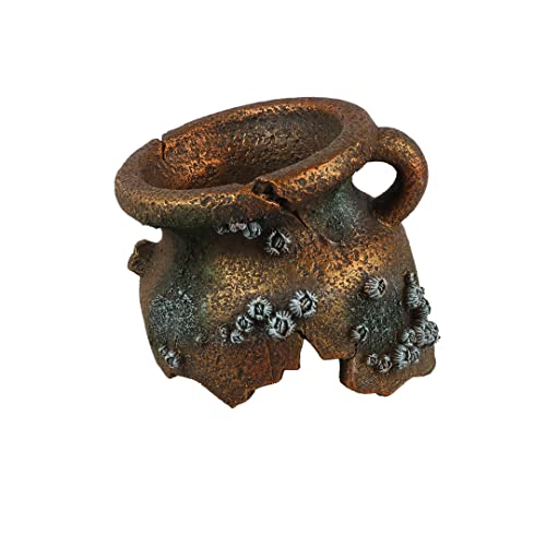Aqua Della, Amphore Cou brisé M - 16 x 13 x 13,8 cm Multicolore, pour Poissons