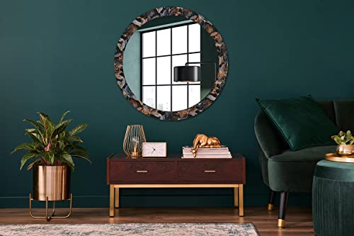 Miroir rond raffiné fi90 et cadre en verre imprimé de haute précision
