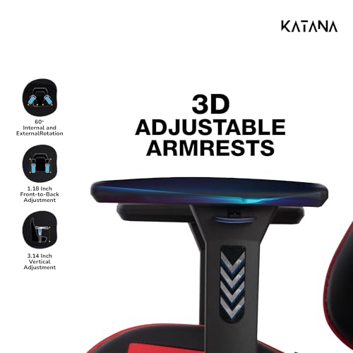 KATANA KT-03 | Multi-Functional Ergonomic Gaming & Office Chair | 3D Adjustable Armrests | Premium PU Leather Upholstery | Adjustable Neck & Lumbar... - Image 5