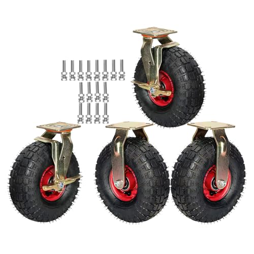 Roulettes pour meubles silencieuses et résistantes | Kit de 4 pneumatiques