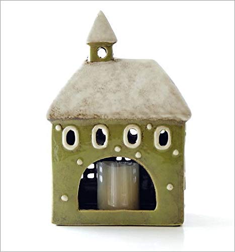 Amazon.co.jp: キャンドルハウス 陶器 キャンドルホルダー おうち 家