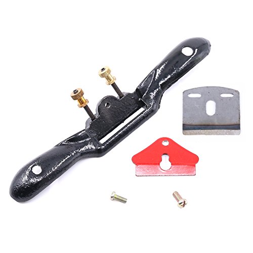 Swpeet 10'' Adjustable SpokeShave with Flat Base, Metal Blade Hand Tool Perfect for Wood Craft and Wood Working