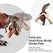 Tyrannosaurus Rex Action Figure Toy - Continuing Head Strike T Rex Dinosaur Toy with Roar & Light Up, Neck Attack, Tail Flick Attack, Movable Jaws and Limbs, Dinosaur Toys for Kids 3-5 6 7 8