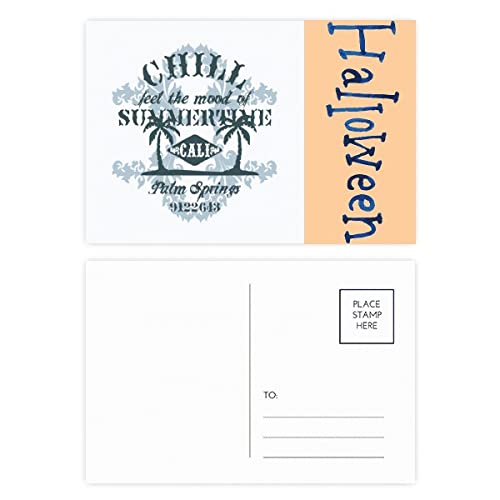Cartes postales d'Halloween Beach cocotier lot de 20 pour correspondance